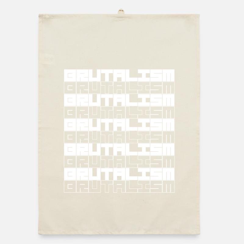 Brutalism Glitch Grid Organic dish towel