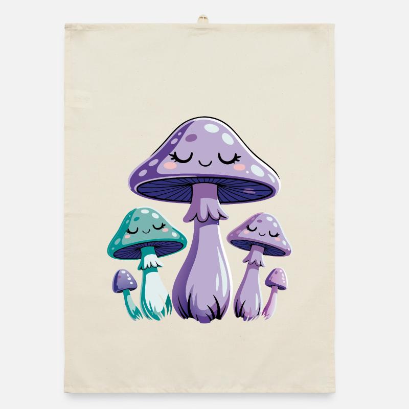 Champignons rêveurs violets Torchon bio