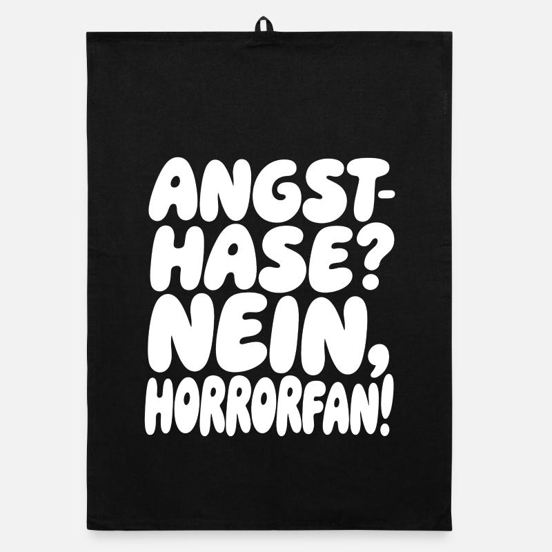 Angst? Nein, Horrorfan! Organic Geschirrtuch