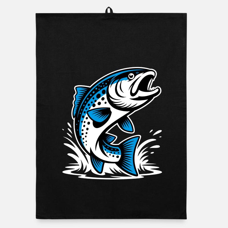 Jumping trout Organic dish towel
