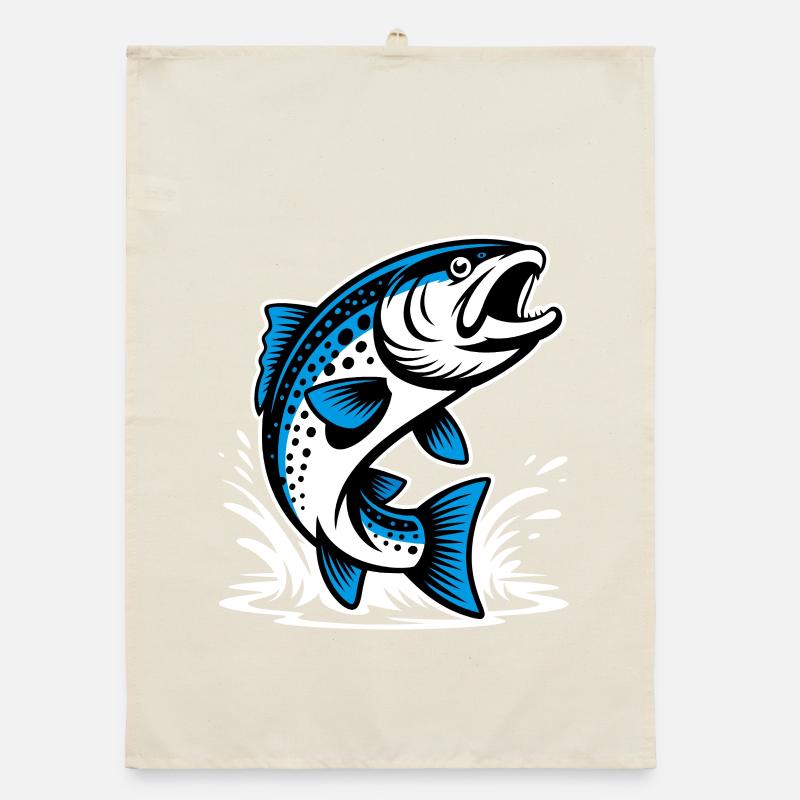 Jumping trout Organic dish towel