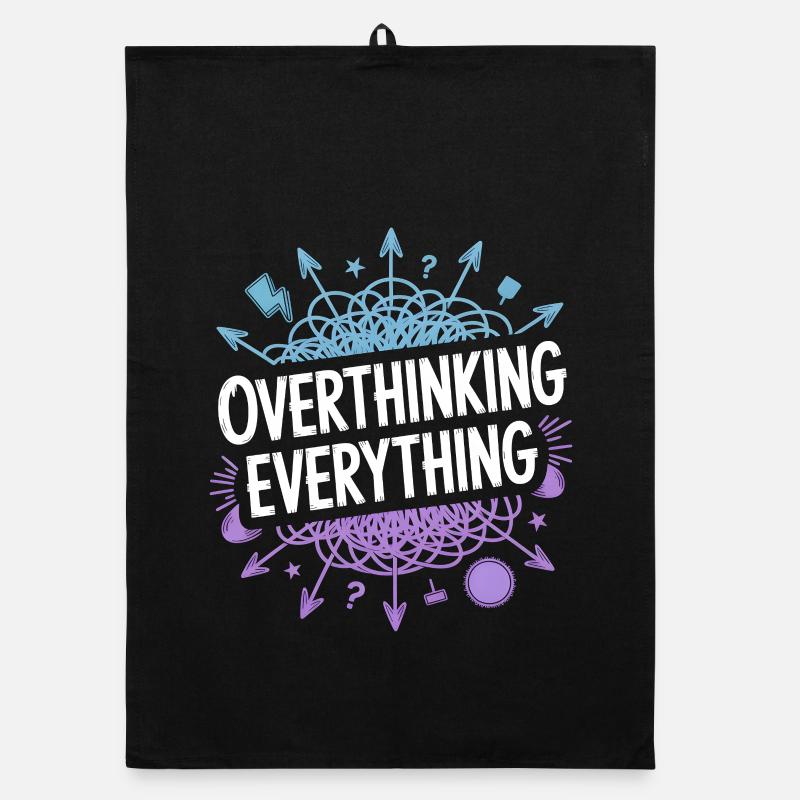 Overthinking Everything ADHS Chaos Organic Geschirrtuch