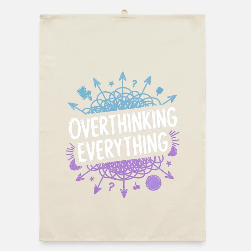 Overthinking Everything ADHS Chaos Organic Geschirrtuch