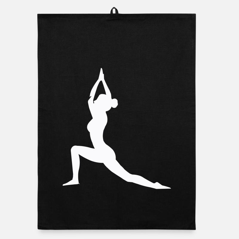 Posture de yoga Silhouette Équilibre de la force Torchon bio