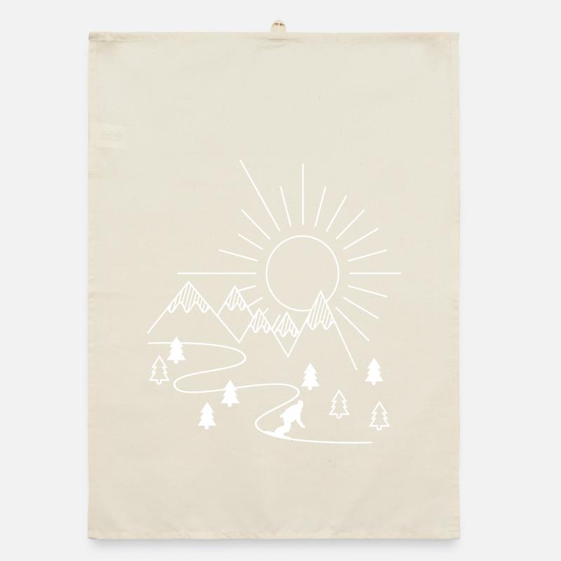 Snowboarders Organic dish towel