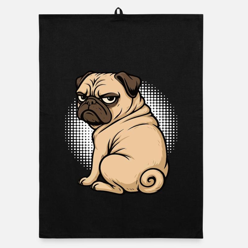 Mops Möpse Mopsbesitzer Mopsliebhaber Mopshalter Organic Geschirrtuch