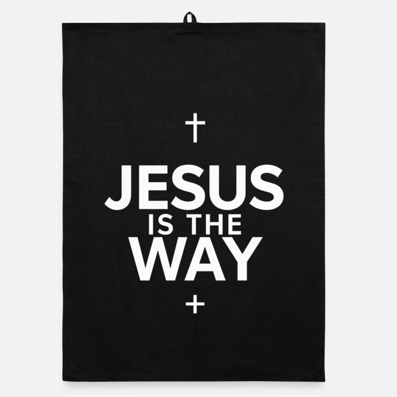 Jésus is the way Organic dish towel