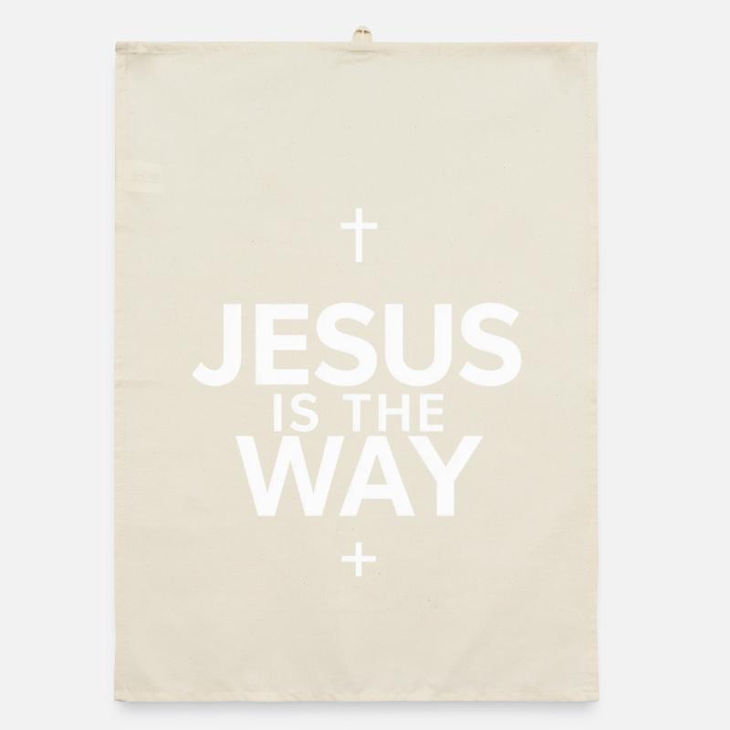 Jésus is the way Organic dish towel