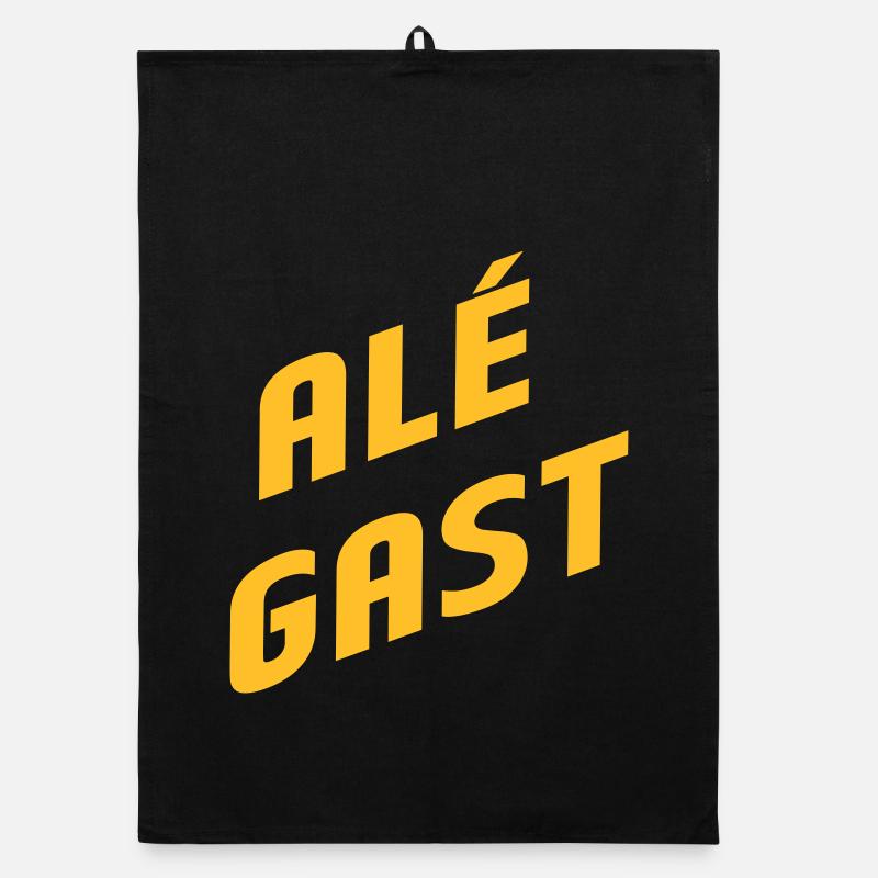 Alé Gast - Antwerp dialect - Organic dish towel - black