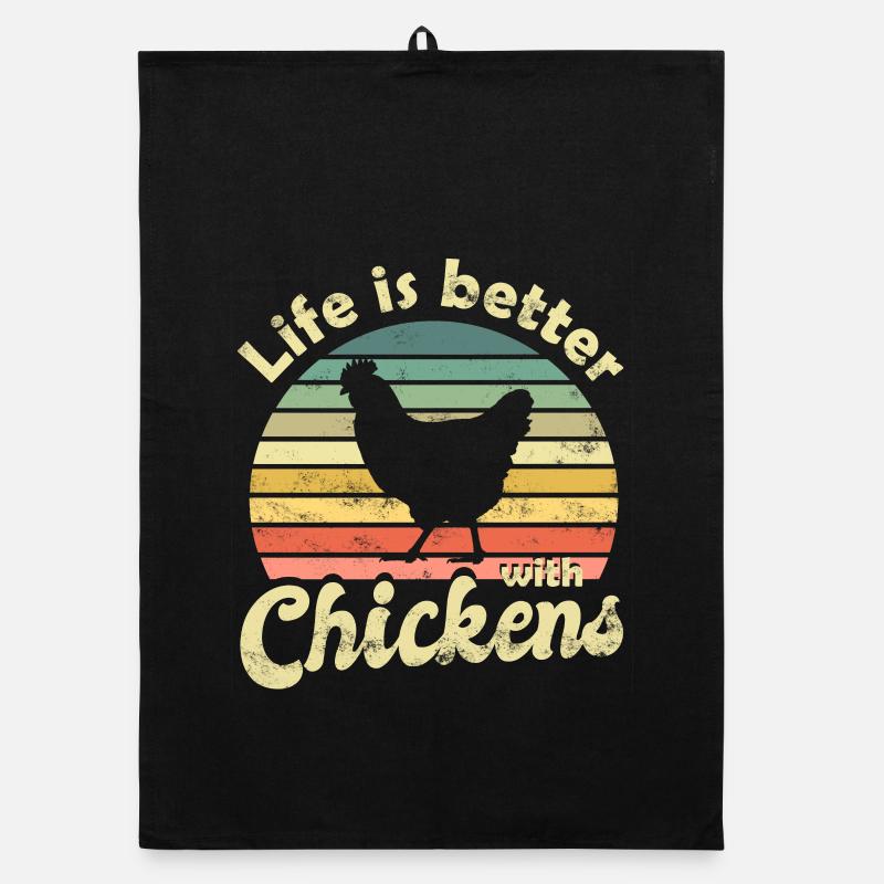 Chicken Chickens Organic dish towel