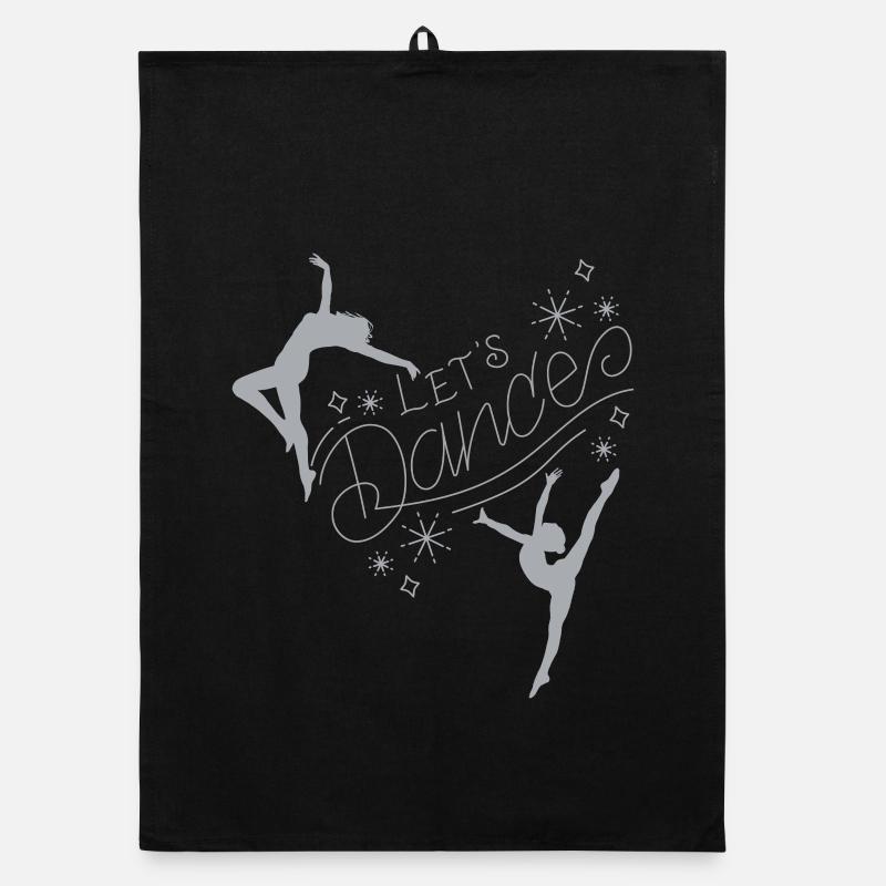 Let's Dance - Dancing T-Shirt Organic dish towel