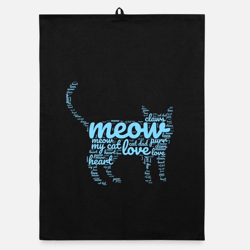 Worte von Daddy Kitty Organic Geschirrtuch