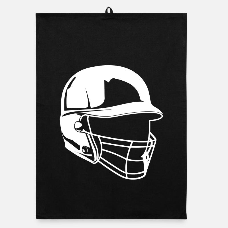 Baseball Helm Zeichnung Organic Geschirrtuch