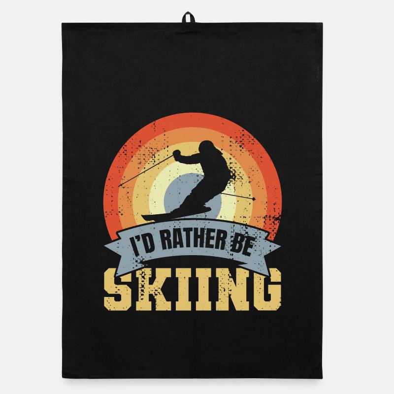 Skier's saying Organic dish towel