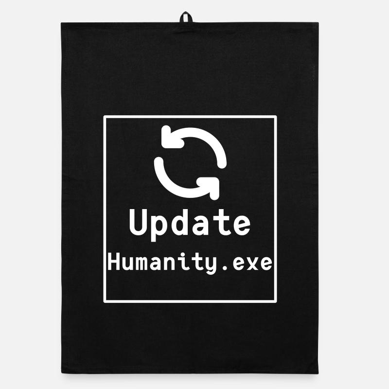 Update Humanity - Organic dish towel - black