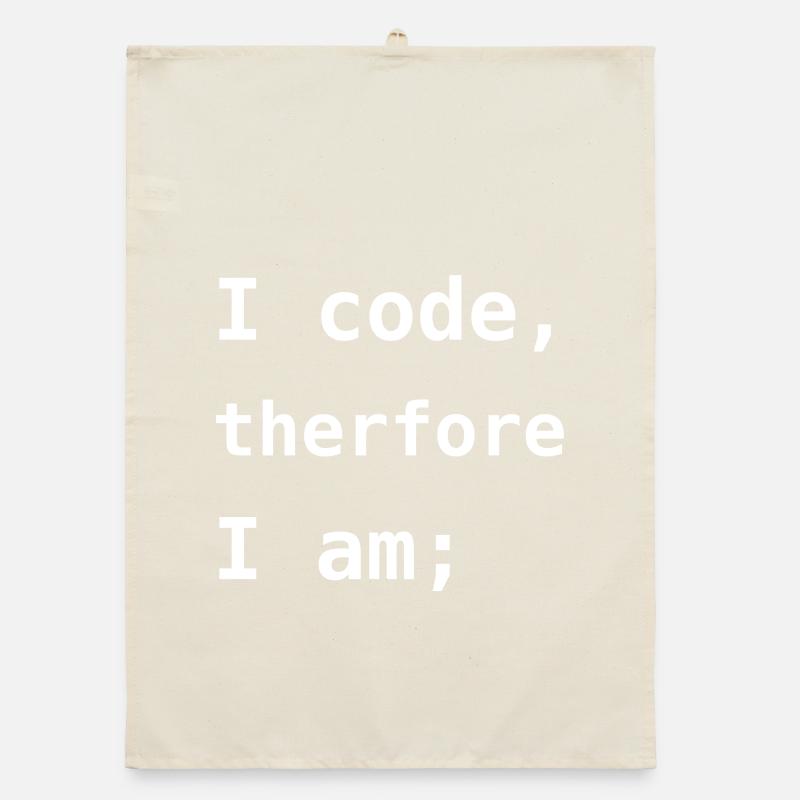 Ich programmiere, also bin ich Organic Geschirrtuch