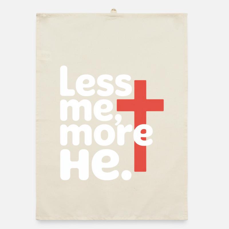 Moins moi plus Il Foi chrétienne Torchon bio