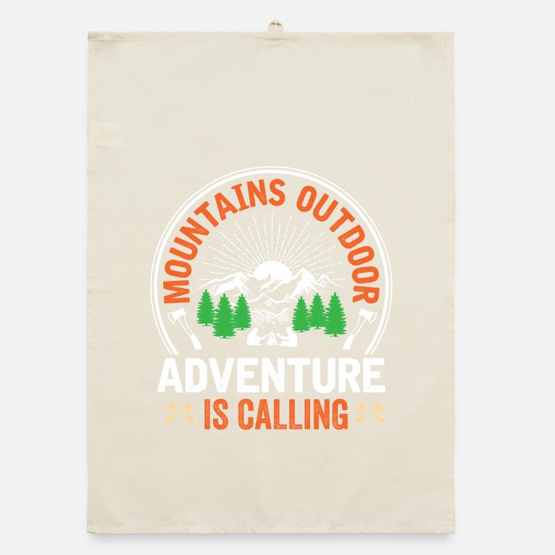 Mountains - Adventure is Calling Organic dish towel