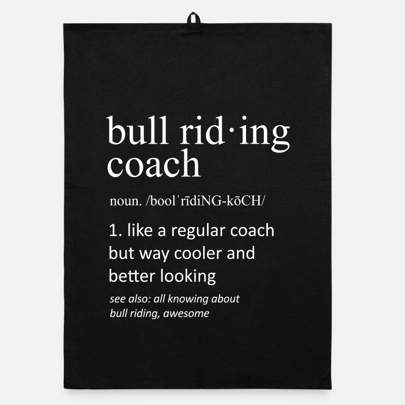 Bull Riding Coach Definition Lustiger Cooler Trainer Organic Geschirrtuch