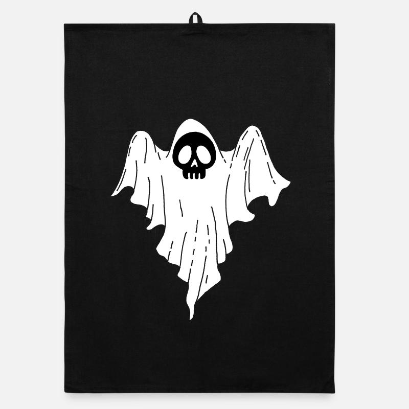 Ghost Skull Organic dish towel