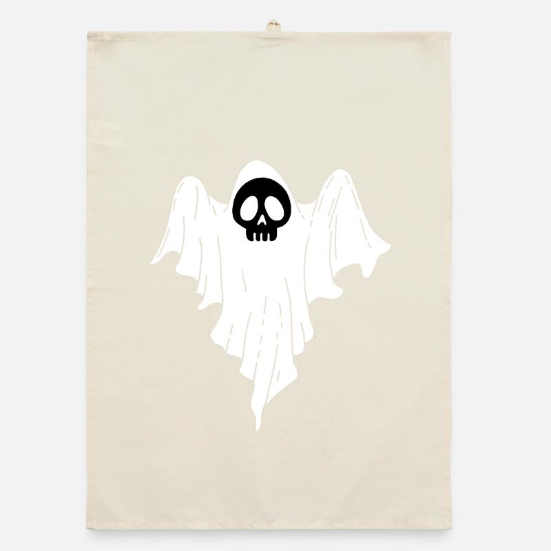 Ghost Skull Organic dish towel