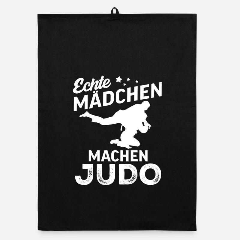 echte maedchen machen judo  Organic Geschirrtuch