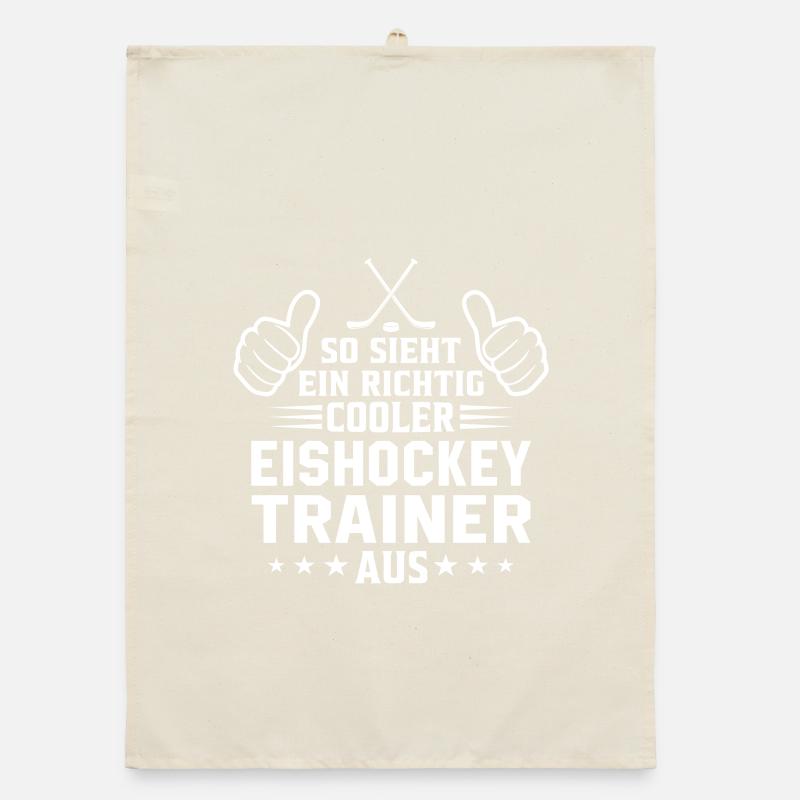 So sieht ein cooler Eishockey Trainer aus  Organic Geschirrtuch
