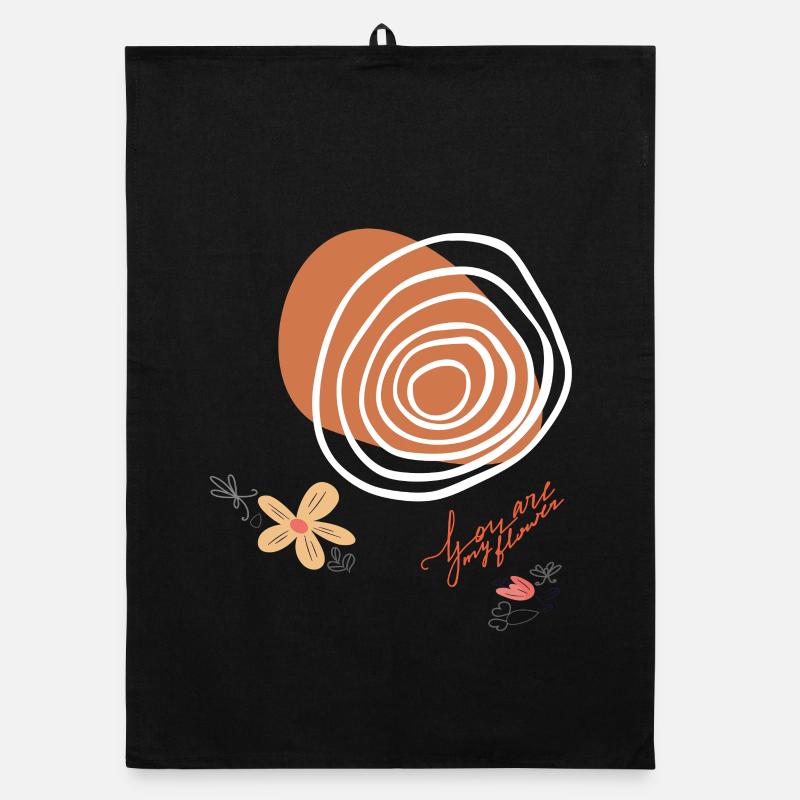 Fleurs et Cercles Torchon bio