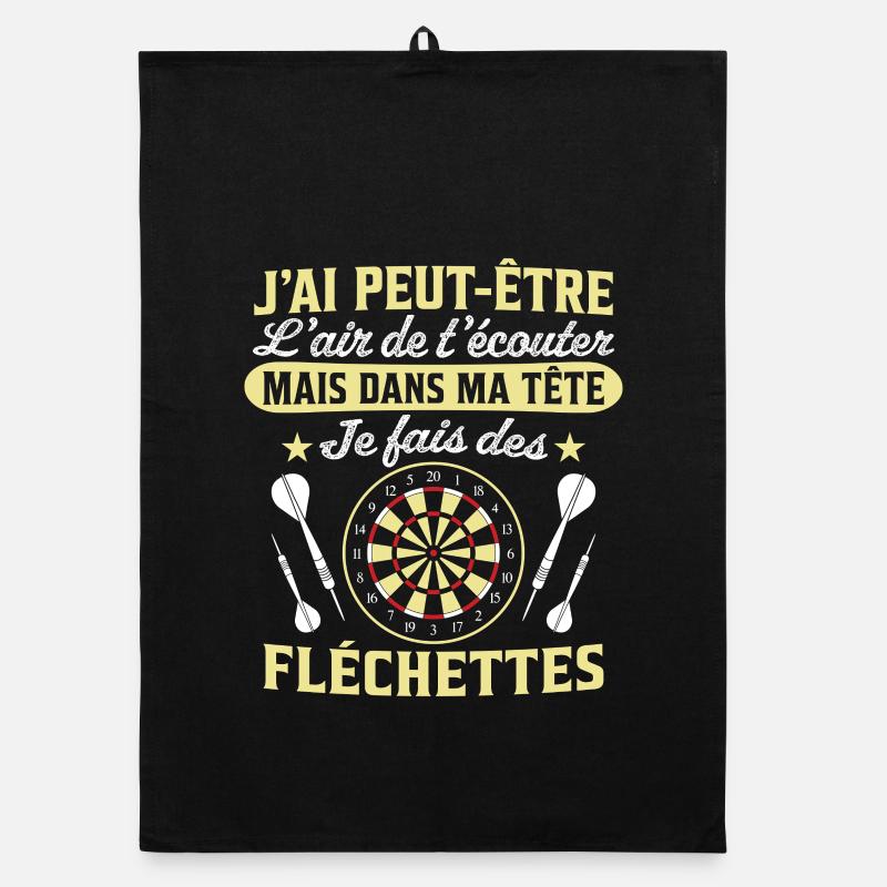  joue aux fléchettes Torchon bio