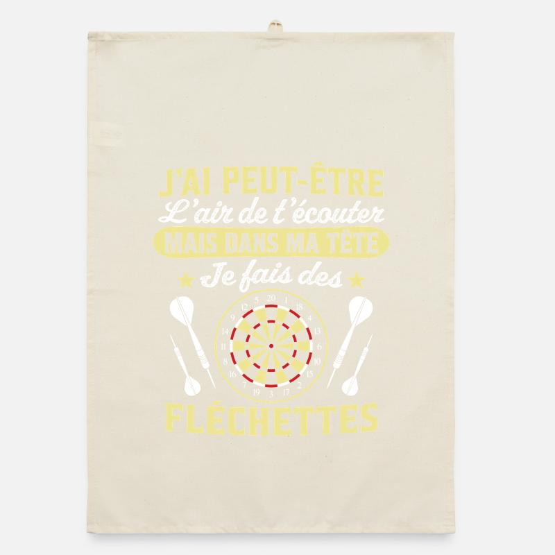  joue aux fléchettes Torchon bio