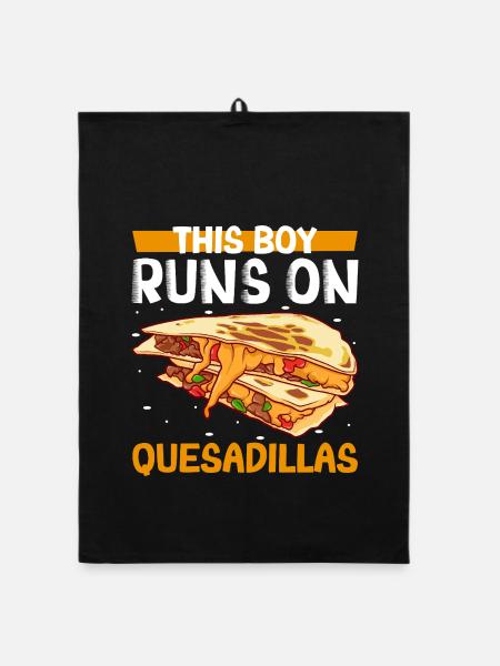 Männer lieben Quesadillas - Organic Geschirrtuch - Schwarz - Vorne