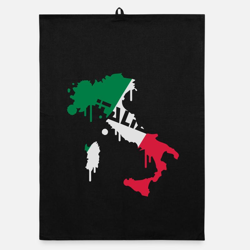 Map of Italy Design Organic dish towel