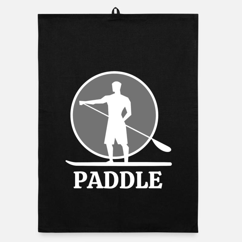 Paddle, paddle, paddle fan, paddle boarding Organic dish towel