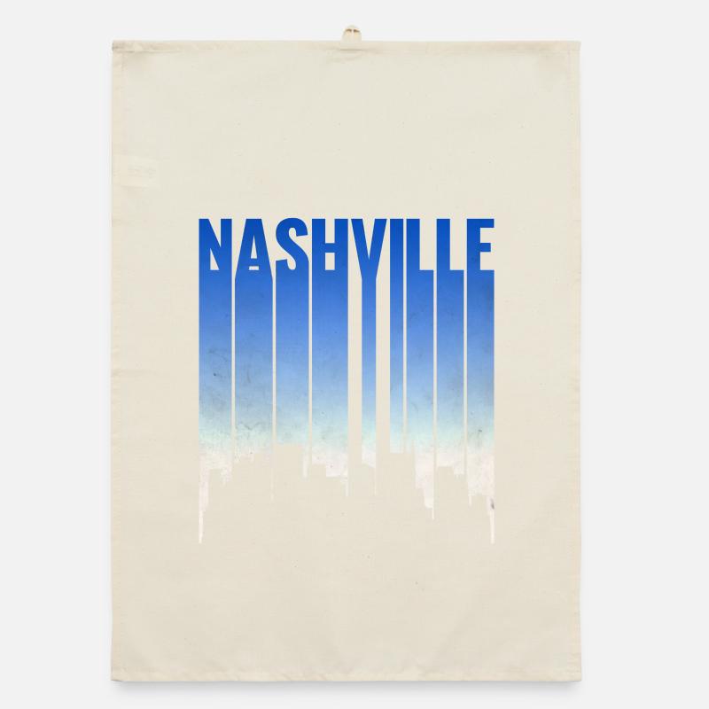 Nashville Skyline Gradient Organic dish towel
