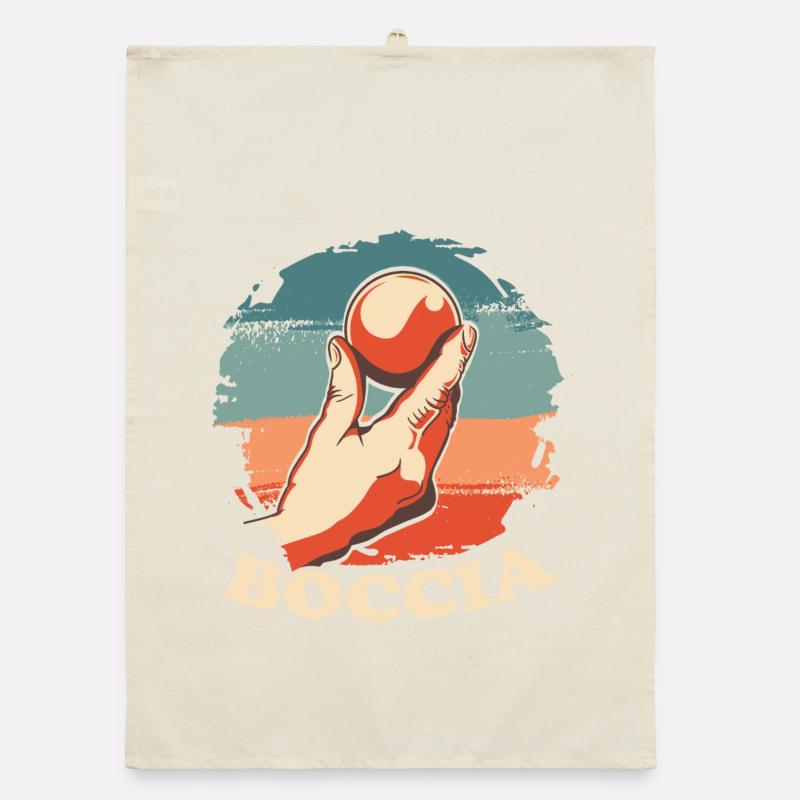 Boccia player Clothing with bocce balls Boccia Organic dish towel