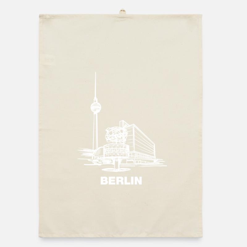 Berlin - Alex/Fernsehturm Organic Geschirrtuch