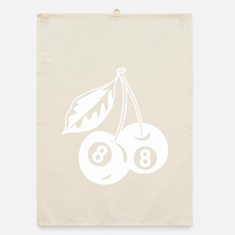 8-Ball Cherries Creative Minimalist Organic dish towel