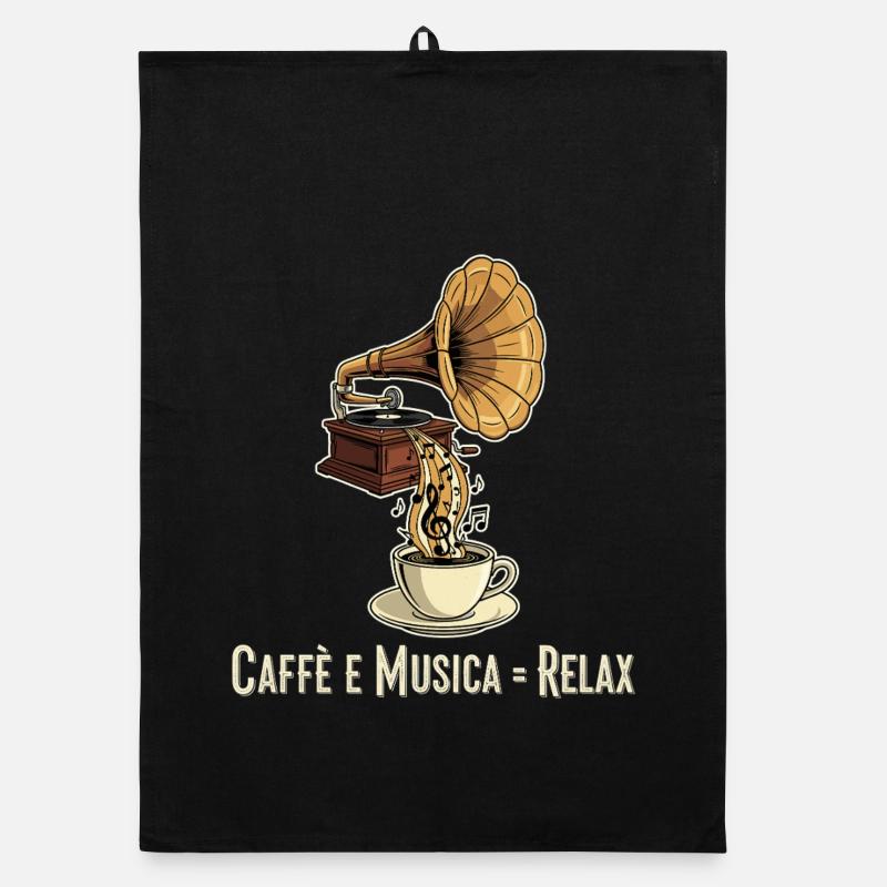 Caffè e Musica = Se détendre Torchon bio