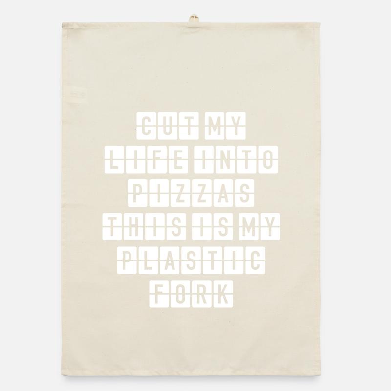 Two Pizzas – Fun Party Pizza Design Organic dish towel