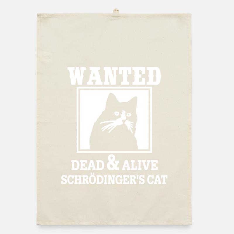 Schrödingers Katze gesucht, Nerdiges Quantenphysik Organic Geschirrtuch