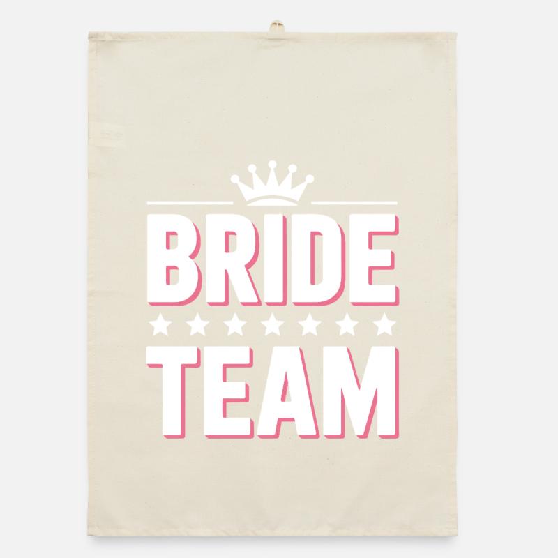 Brautteam Krone Team Bride Organic Geschirrtuch