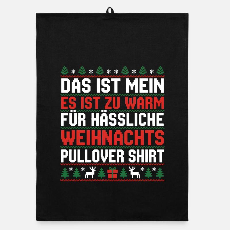 Christmas - Organic dish towel - black