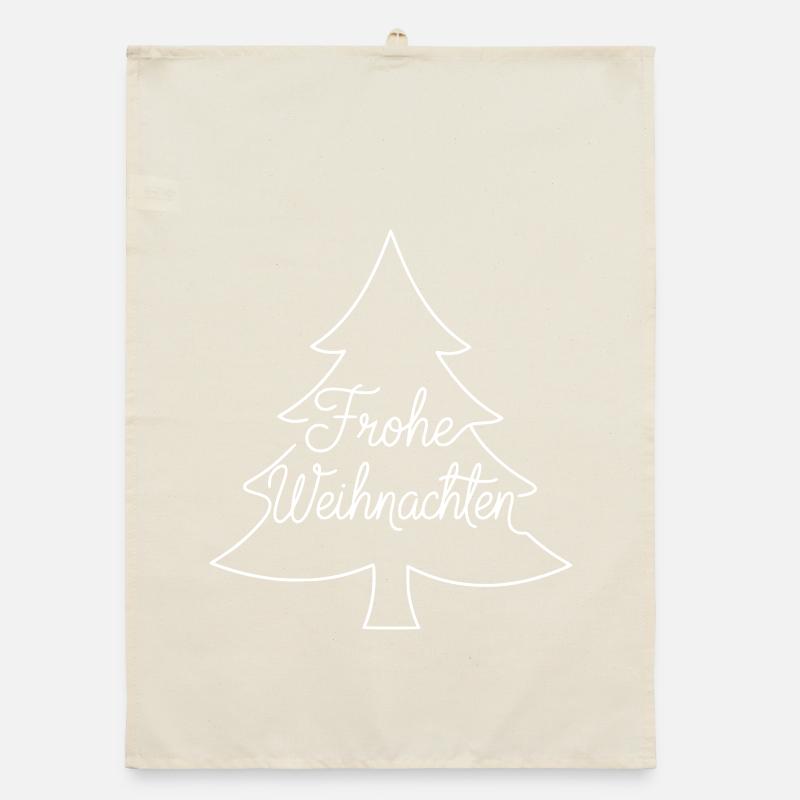 Merry Christmas Christmas Tree Modern Organic dish towel