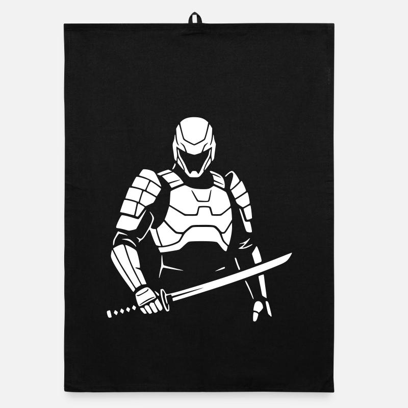 Cyberpunk Robot Guerrier Samouraï Vector Torchon bio