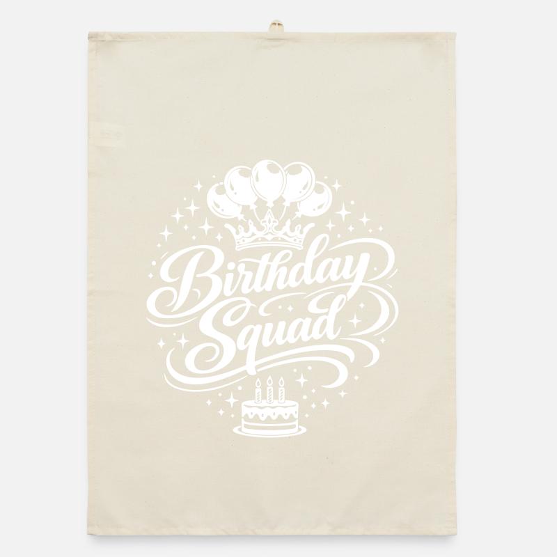 Geburtstag Squad Organic Geschirrtuch