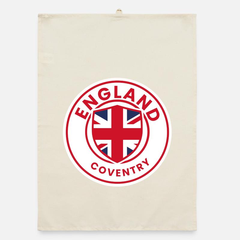 Coventry Shield with Union Jack Organic dish towel