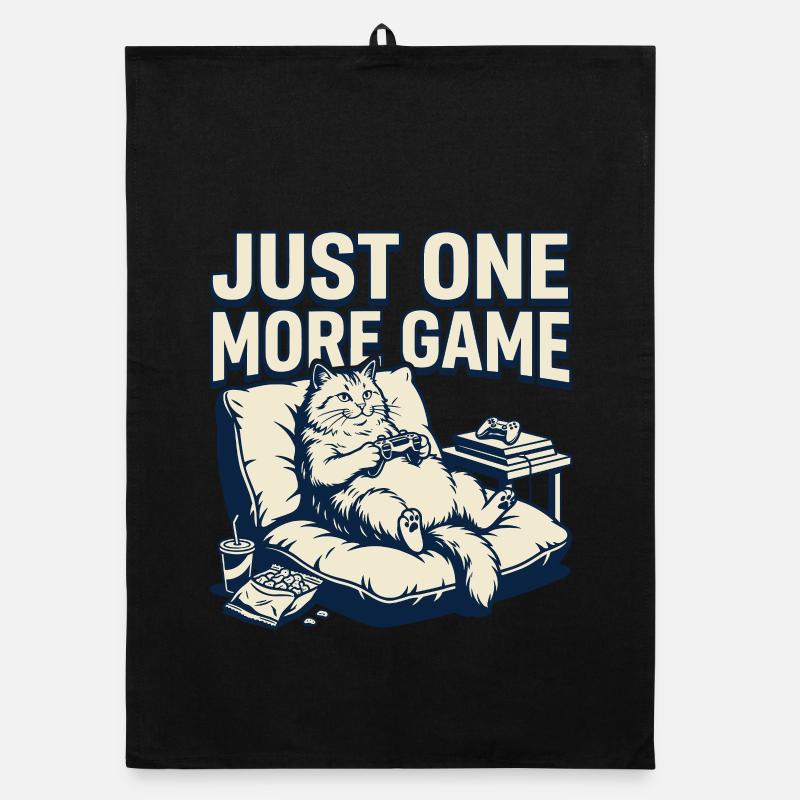 Nur noch ein Spiel Katzenlounge Organic Geschirrtuch