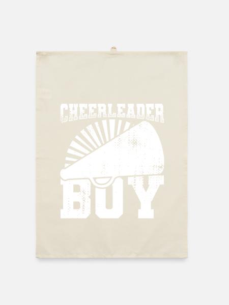 Cheerleader Boy - Organic dish towel - nature - Front