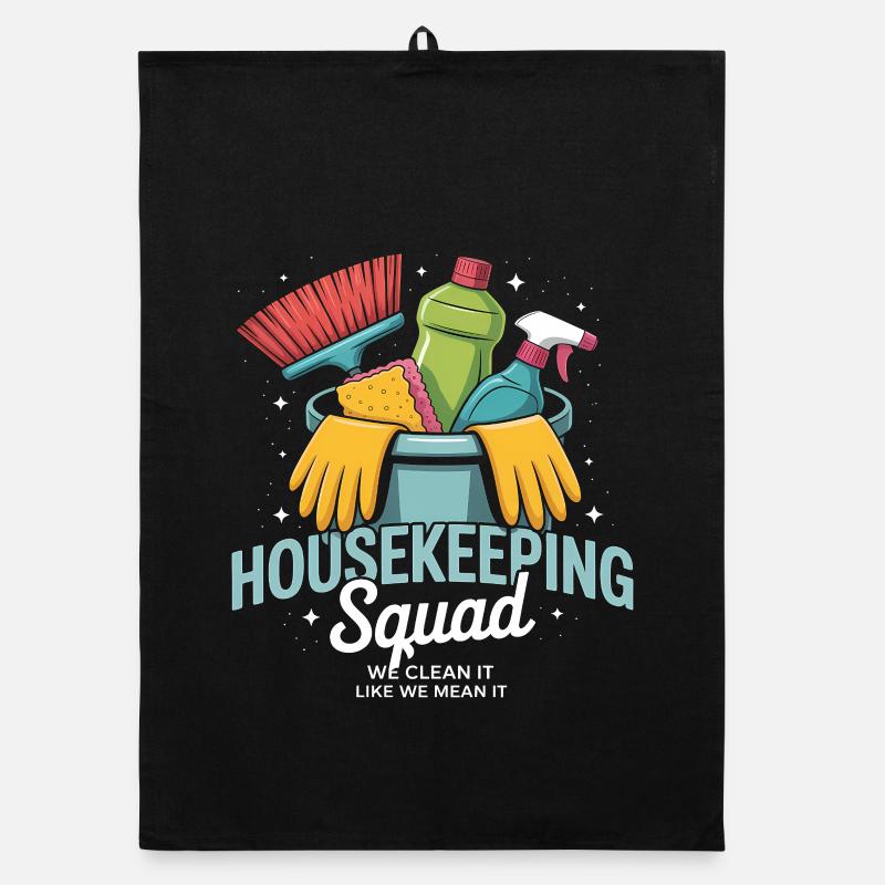 Lustiges Putzen Design Organic Geschirrtuch