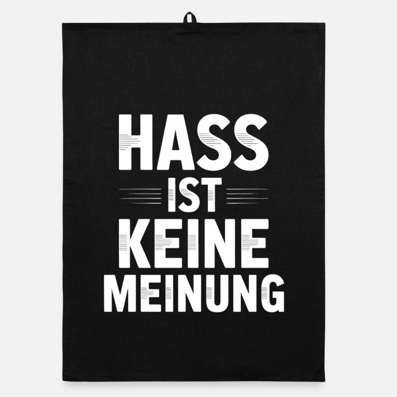 Hass ist keine Meinung - Antifa Tee Organic Geschirrtuch